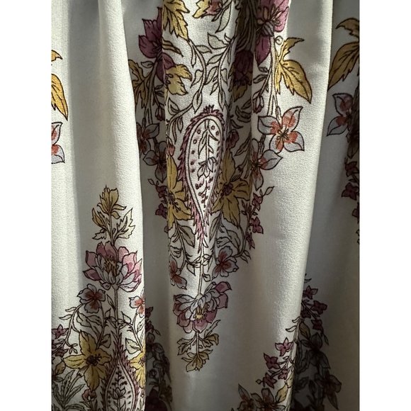 Show Me Your MuMu Smocked Dolly size S off shoulder lined paisley mini dress - Picture 2 of 7